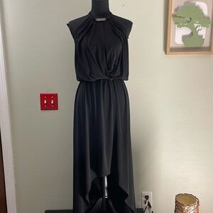 Michael kors black sleeveless high low maxi dress XS